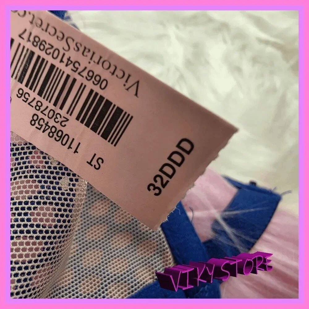 ❤️ NWT Victoria's Secret Very Sexy Push Up Blue Fish Net 32 DDD ❤️